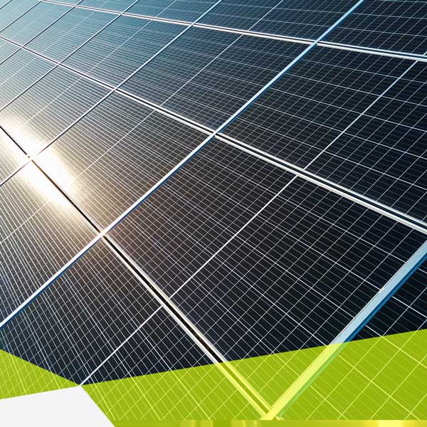 Nahaufnahme einer Solaranlage