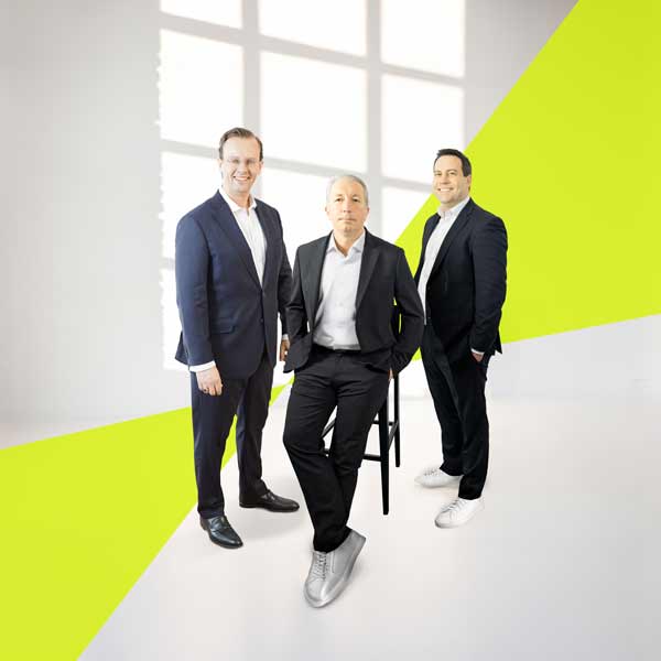 Drei Personen: Georg Freiherr von Eichendorff - Graf Strachwitz, Christian Hamann und Martin Vogt.
