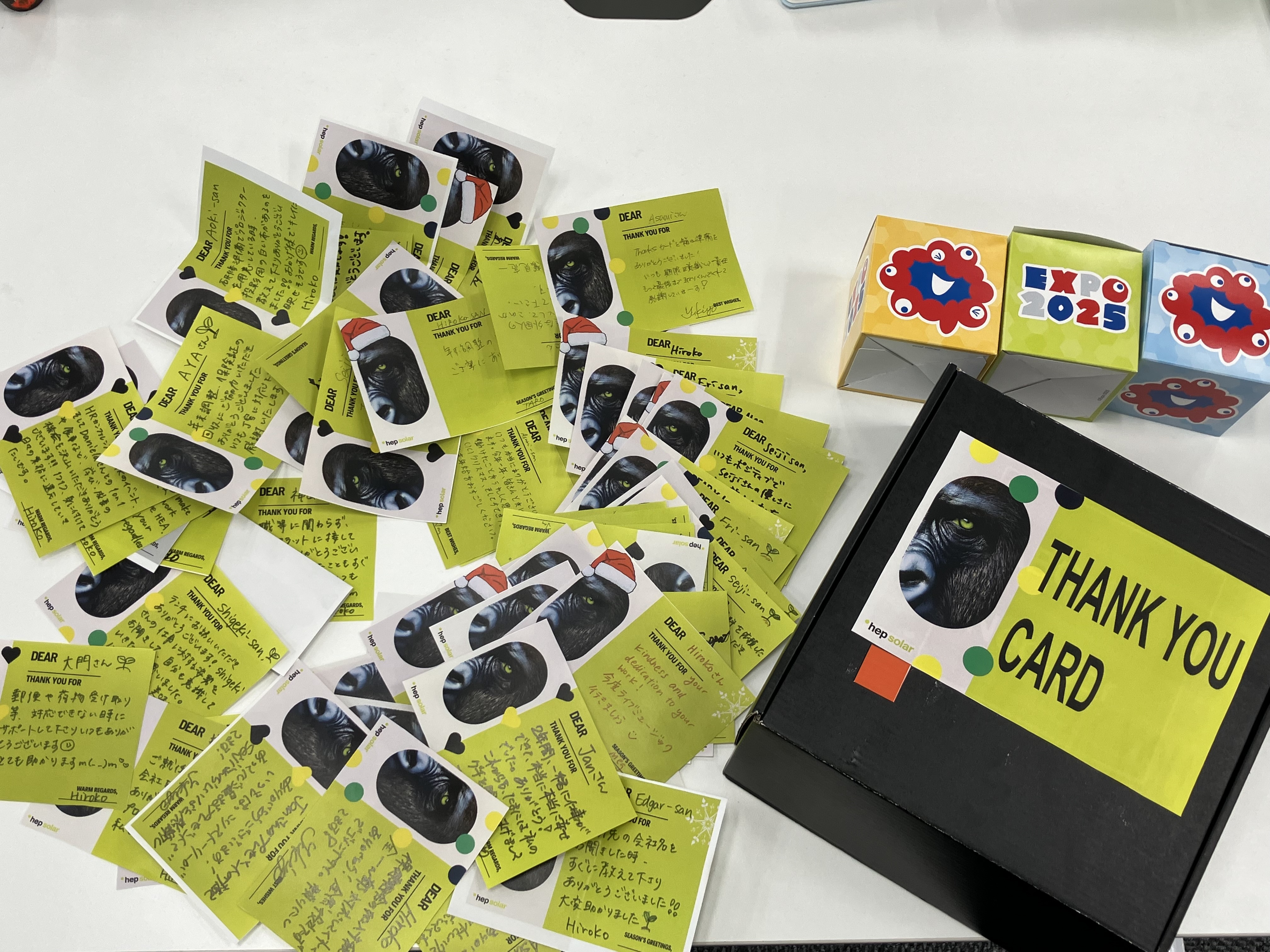 An image of thank you cards